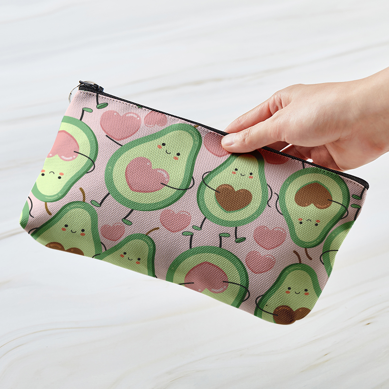 Avocado Print Pencil Case Kawaii Pen Case School Supplies Pencil Bag Large Capacity Pencil Pouch Stationery Kids: Style11