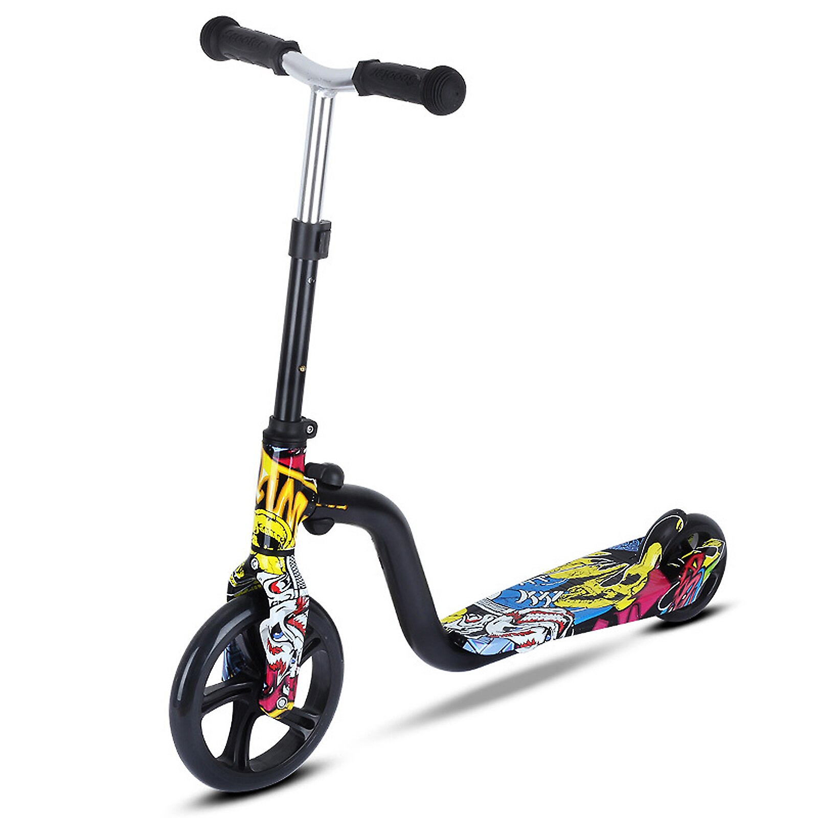 Scooter til børn store hjul scooter foldbar sparkescooter til småbørn 3-8 år med justerbar højde letvægts scooter: Farve 1