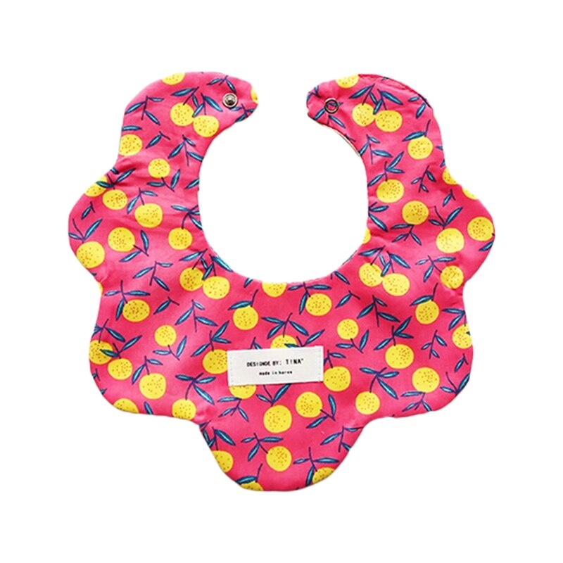Bavaglini per neonati in morbido cotone stampa su due lati asciugamano Saliva neonati ragazze alimentazione alimentare panni Burp grembiule Bandana roba per bambini: 4