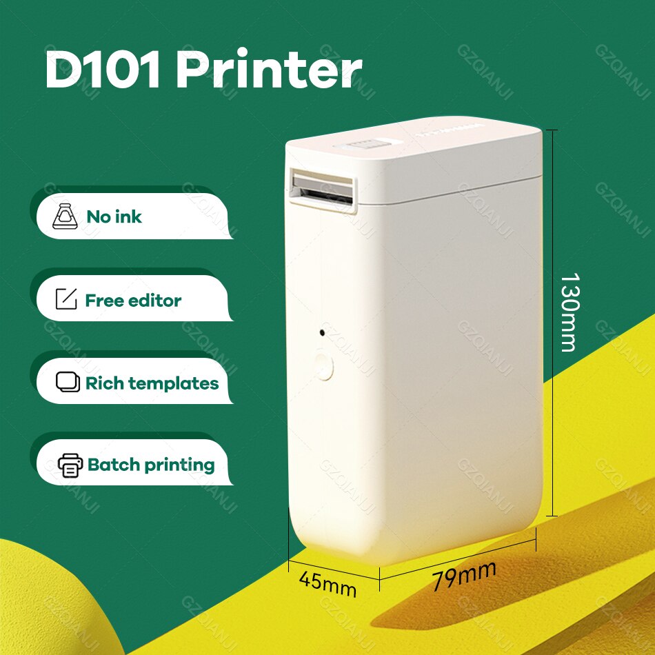 Niimbot D101 D11 Plus 24Mm Thermische Label Sticker Printer Inktloze Draagbare Pocket Barcode Maker Voor Mobiele Mini Machine