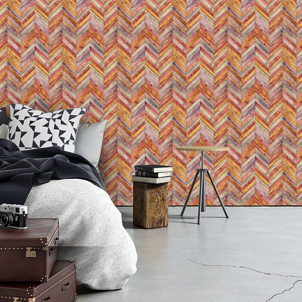 45*300cm Realistic Wood Planks Faux Wooden Effect Wall Sticker Self-adhesive Wallpaper Panel Stripe Beam Arabian Decor