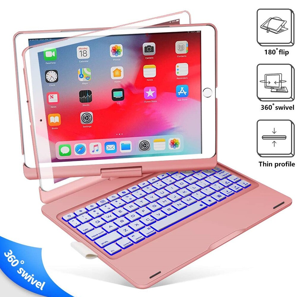 360 grad Rotation Fall für iPad 5th 6th Gen Pro 9,7 Drahtlose Bluetooth Tastatur Swivel Fällen mit Trackpad Bleistift halter