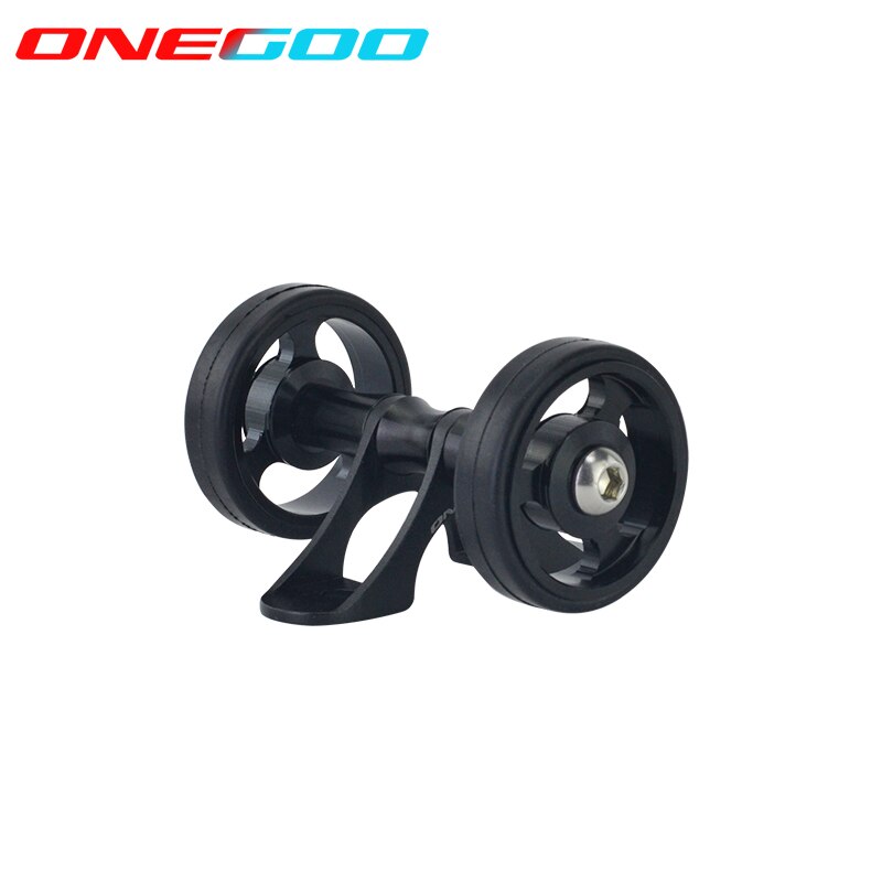 ONEGOO łatwe koło robić Brompton wioślarz składany przesuwne błotnik koła lekkie ze stopu aluminium jednokołowy podwójne koło zestaw 4 kolor: podwójnie czarny