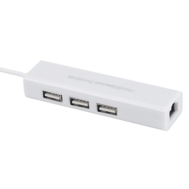 Micro USB to Network LAN Ethernet RJ45 Adapter with 3 Port USB 2.0 HUB Adapter Compliant to Micro USB interface version#T2