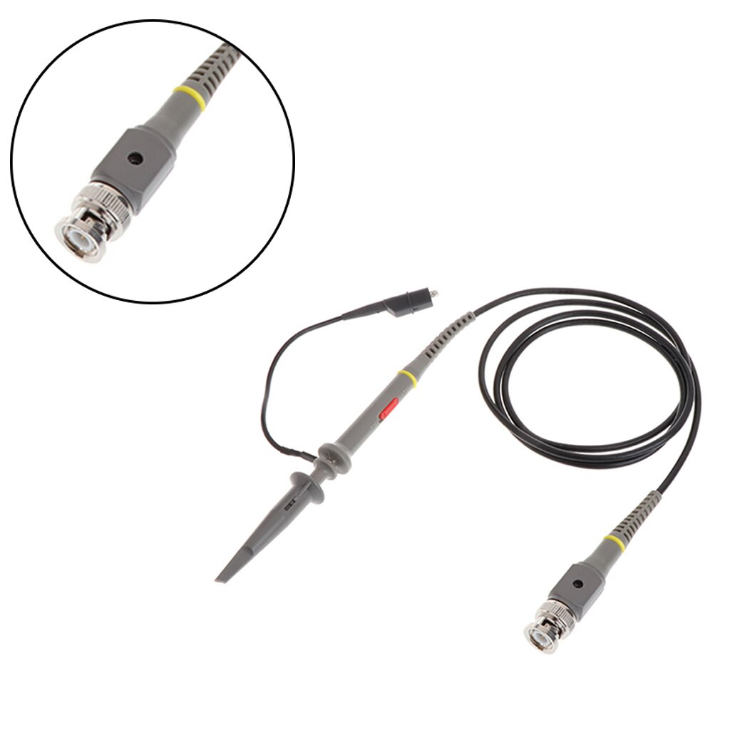 1X 10X P6100 100MHz haute précision Oscilloscope sonde Alligator pince d'essai avec taux d'atténuation réglable