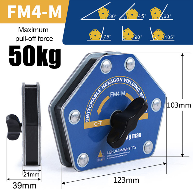 Magnetic Welding Bracket 28LBS Multi-angle Solder Arrow Magnet Welding Locator Device Fixed Auxiliary Positioner Fixture Tools: FM4-M