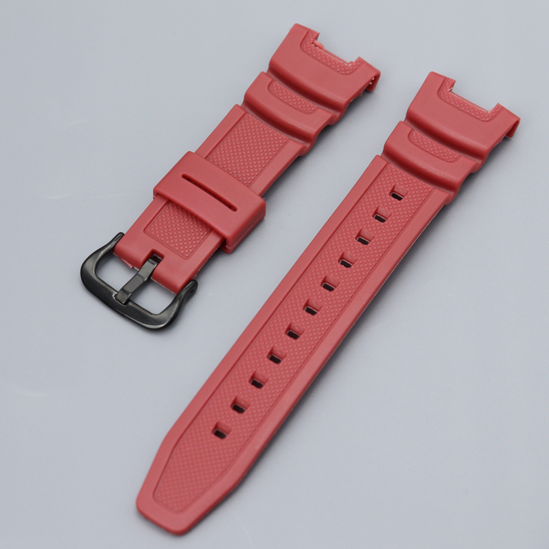 Für Casio SGW100 Harz Armbinde Geeignet SGW-100 Männer Gummi Wasserdichte Sport Gurt Ersatz Armbinde Uhr Zubehör: SMOKEY mauve