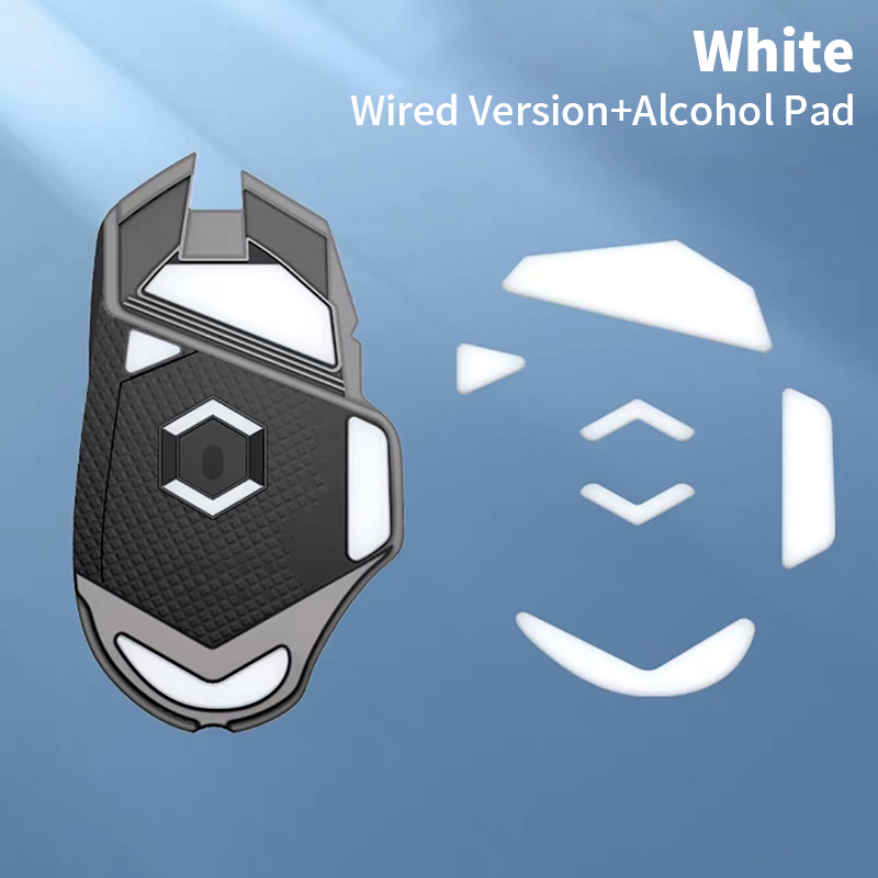 1Set Muis Skate Voeten Pad Voor G502 Superlight Muisglijders Curve Edge Muis Anti-Slip Voet Stickers: WHITE
