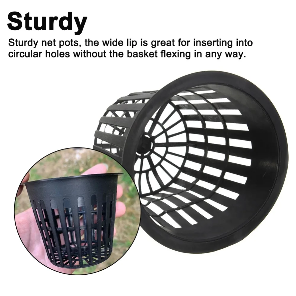 10 stks Hydrocultuur Mand Tuin Groente Grondloze Groeien Netto Pot Aeroponics Plastic Planten Mesh Potten