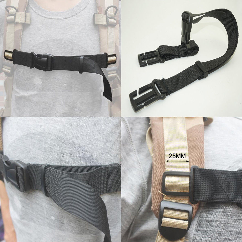 Universal 3/4 &quot; nylonband förpackning bröstband ryggsäck bröstsele spänne