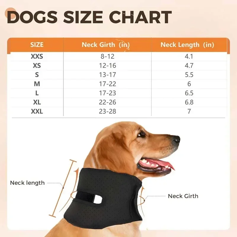 Dog Neck Brace Pet Dog Collar Anti-Lick Sprain Neck Head Cover Post-Op Neck Breathable Support Collar Dog Accessories: XXL