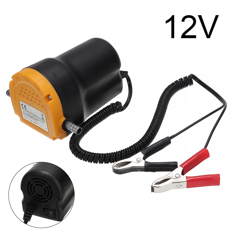 Universal 12/24V 60W Oil Crude Oil Fluid Sump Extractor Scavenge Exchange Transfer Pump Suction Transfer Pump + Tubes: 12V