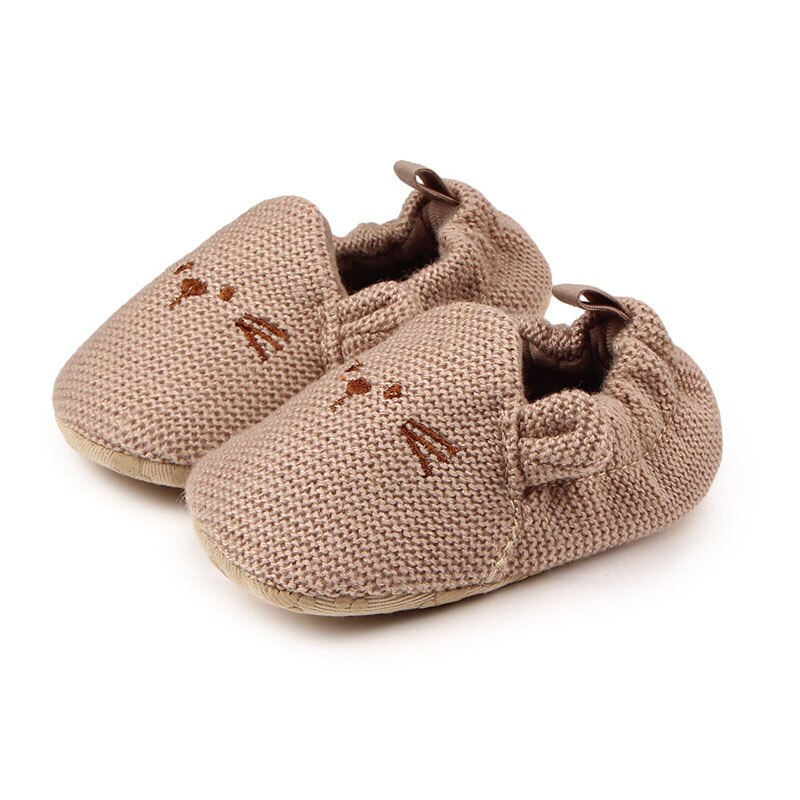 Oso Panda bebé de dibujo zapatos con orejas de suela suave antideslizante niña Niño Zapatos de otoño Infantil Niño en primer lugar los caminantes zapatos: coffee / 13
