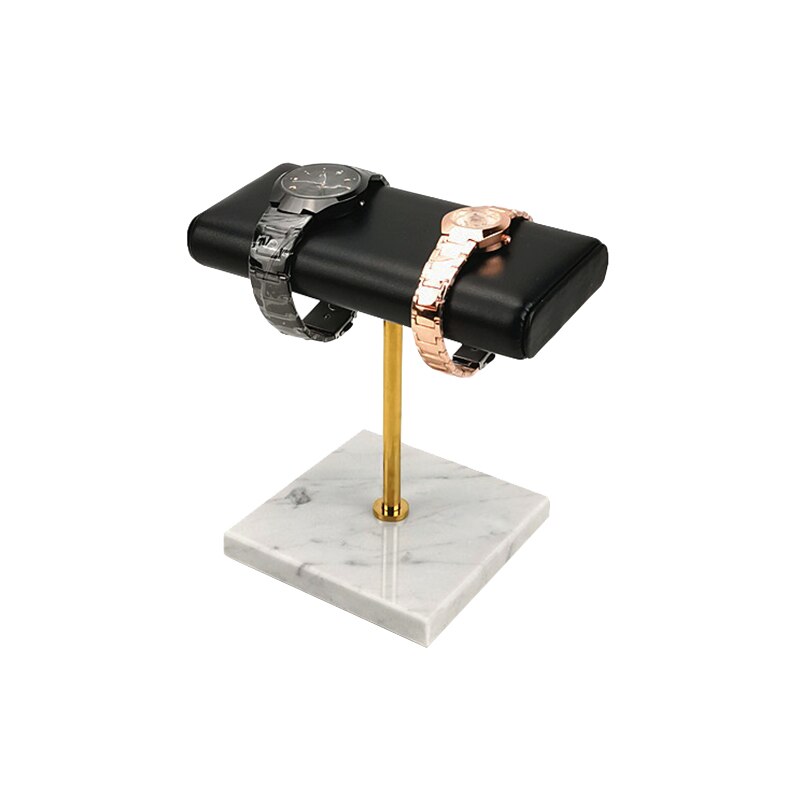 Wit Marmer Base Horloge Stand Metalen Staaf Display Props Armband Display Stand Riem Sieraden Verlengen Plaatsing Stand