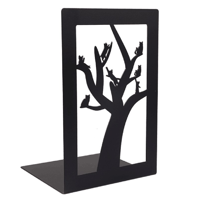 Art Metal Book Stoppers Exquisite Metal Bookends Book Organizer Birthday Desk: E