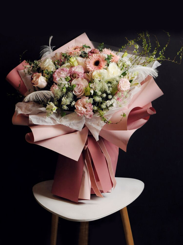 Double-sided Flower Wrapping Paper Two-Toned Waterproof Korean Bouquet Wrap Paper Set 20 Sheets