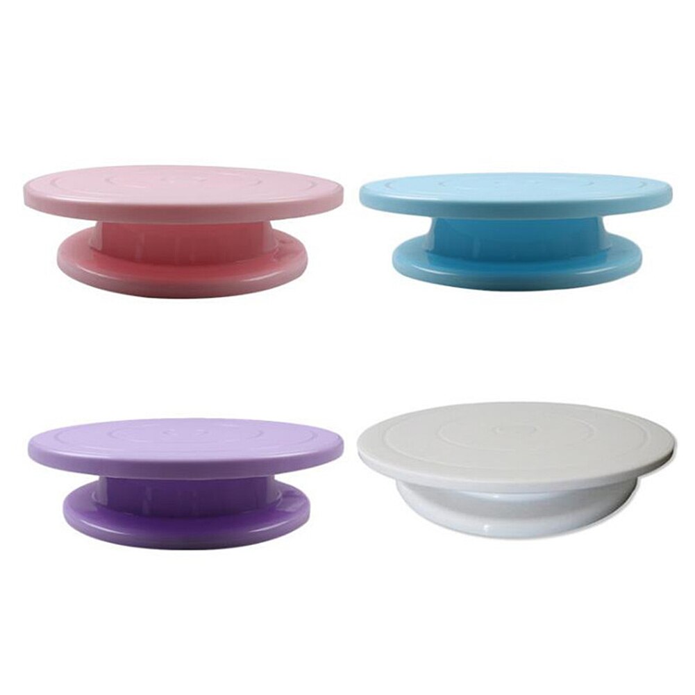 Plastic Taart Draaitafel Pan Decoreren Schraper Apparatuur Onderdelen Roterende Keuken Benodigdheden 10 Inch Ronde Cake Stand