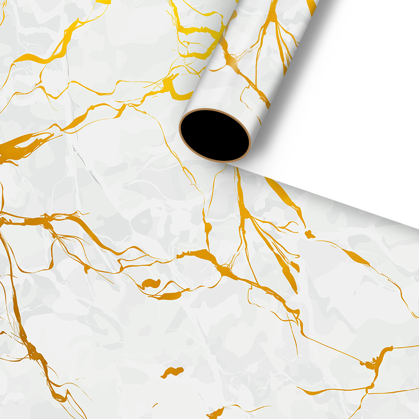 Goud Folie Graniet Textuur Cadeaupapier Marmer Kerst Bruiloft Verjaardag Wijnfles Decoratieve Papier 50*70cm: white2