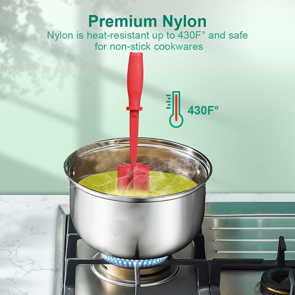 Mix Meat Chopper Heat Resistant Nylon Meat Masher for Hamburger Ground Beef Smasher Non Stick Cookware Utensils