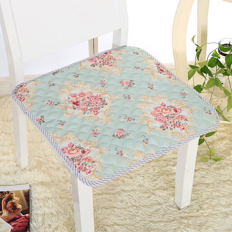 Pastoral Printed Dining Chair Seat Cushion For Home Decor 5 Sizes Office Computer Chairs Cushions Stool Pad Non-slip Seat Mats