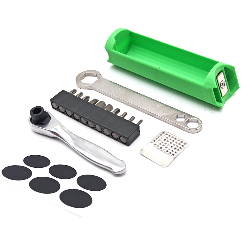 Bicycle Hidden Repair Tools Outfit For Brompton Magnet Frame Inner Storage Bag And Wrench Bicycle Mounting Repair Box: YELLOW