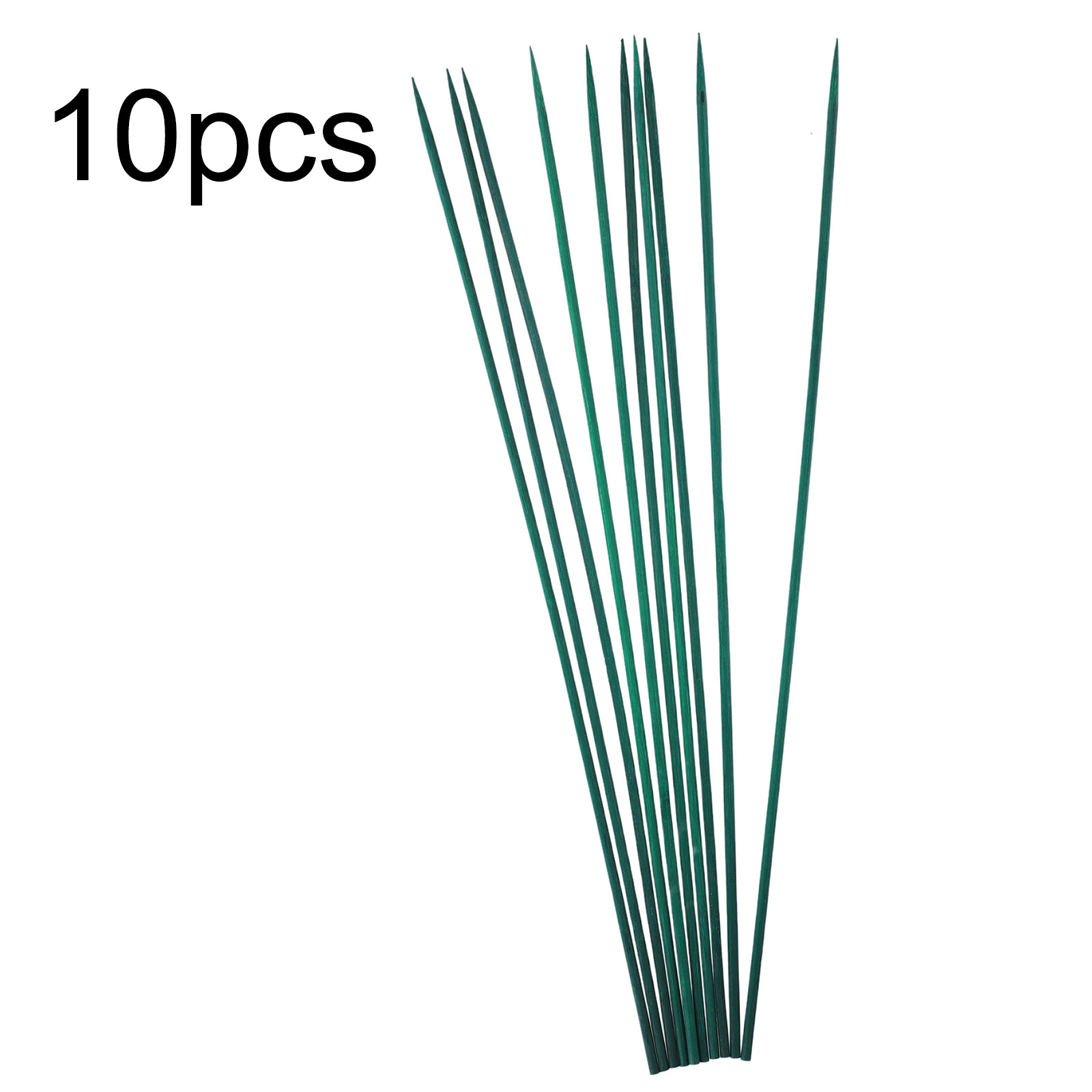 Estaca de bambú verde para plantas, 10 piezas, 40cm, palos de madera verdes, estacas de soporte para plantas florales, bastones con puntas, estaca Floral, herramienta de jardinería: Default Title