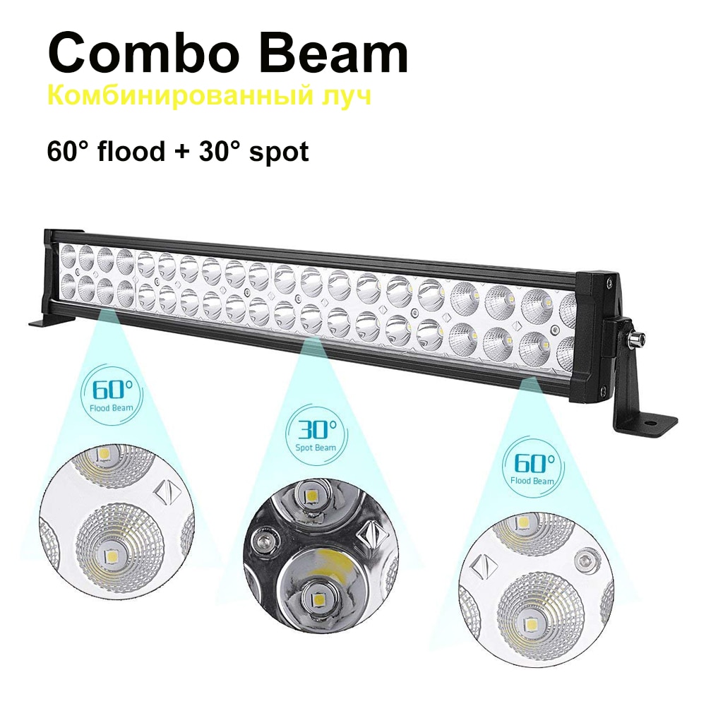Led bar 22 tommer led lys bar led arbejdslampe til bil traktor båd offroad off road 4wd 4 x 4 lastbil suv atv kørsel 12v 24v