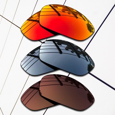 E.O.S Polarized Replacement Lenses for Oakley Juliet Sunglasses - Varieties Colors: Fire-BlackIR-Brown