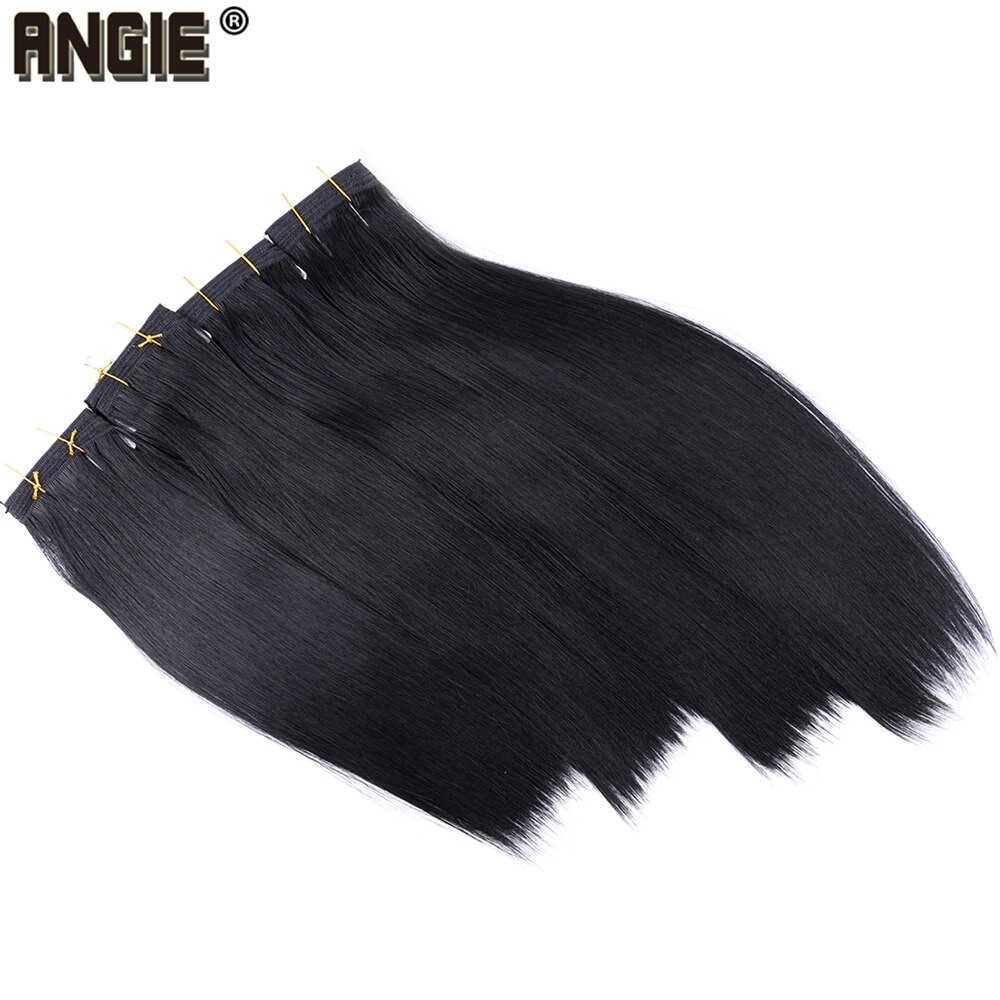 Kolor czarny 8-20 cal 100 gram/sztuk proste jedwabne włosy splot tanie cena syntetyczne doczepiane włosy