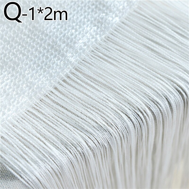 100X200Cm Draad Gordijn String Screen Lint String Divider Blind Voor Woonkamer Deur Muur Window Panel Kwastje gordijnen: Q