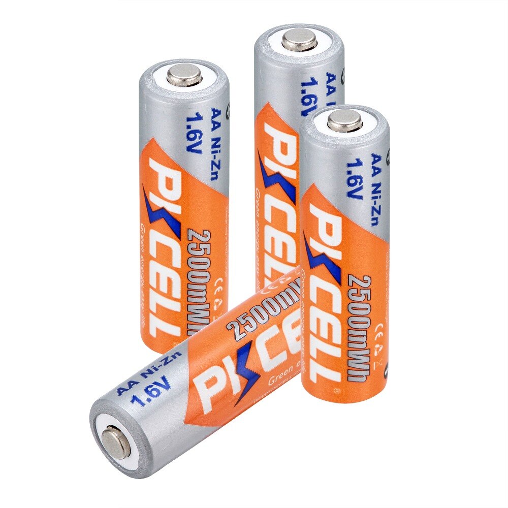 PKCELL 1.6 V Ni-Zn AA Batterij 2500Wh 1.6 V NiZN Oplaadbare Batterij Voor RC Mobiele Speelgoed