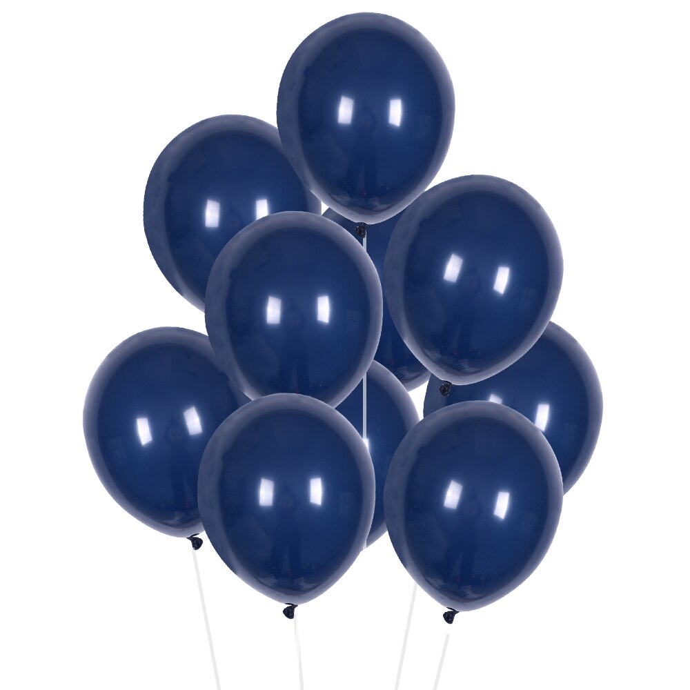12 stücke 12 zoll weiß Navy Blau Luftballons blau gold Konfetti Hochzeit Decor dark blau Ballon Geburtstag Party Dekorationen Kinder globos: 7