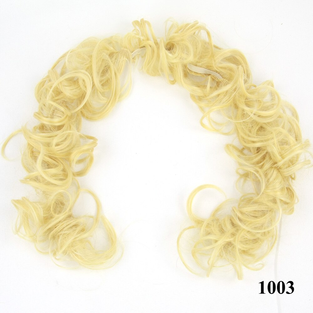 Soowee 5 kpl/erä synteettinen hiusnuttura kiharat hiukset pääpanta hiustarvikkeet chignon donitsi roller hiuspanta elastinen scrunchie updo: 1003