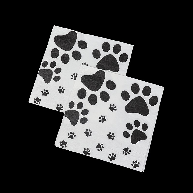 Puppy Paw Themed Pet Birthday Party Decorations Dog Paw Party Print Papernapkins