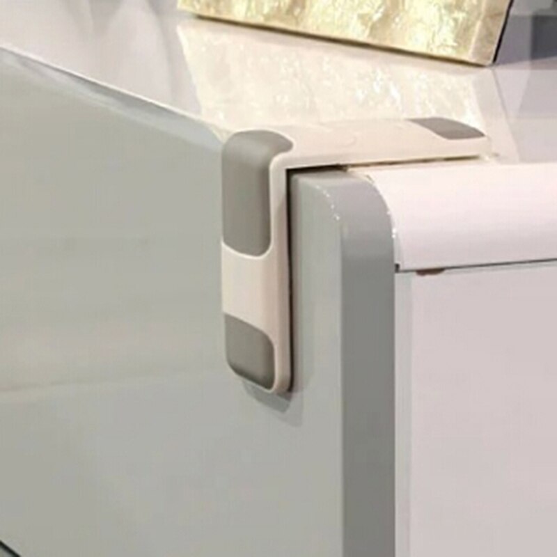 1Pcs Safety Lock Protection From Children Infant Toddler Drawer Door Cabinet Cupboard Double Buckle Safety Lock Baby Kids