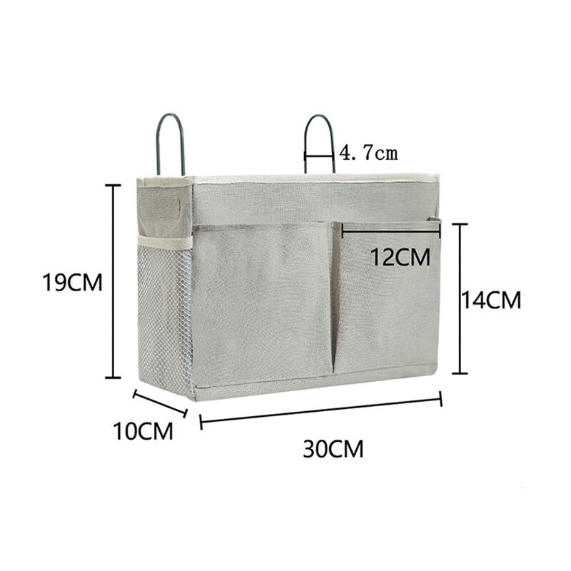 Bedside Storage Bag Crib Bed Side Pouch Hanging Caddy Bedside Toy Storage Organizer Nappy Holder Pockets Crib Accessories Bag