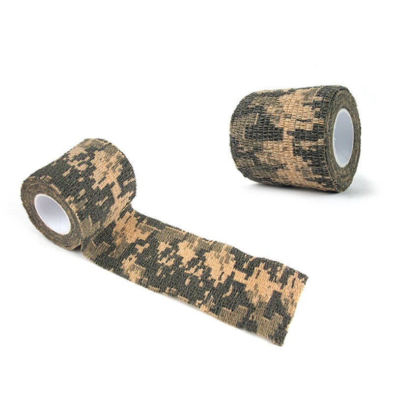 1 rulle udendørs camouflage tape tilbagetrækkelig plastik tilbagetrækkelig non-woven tape selvklæbende stealth huntingtape genanvendelig: Acu camouflage