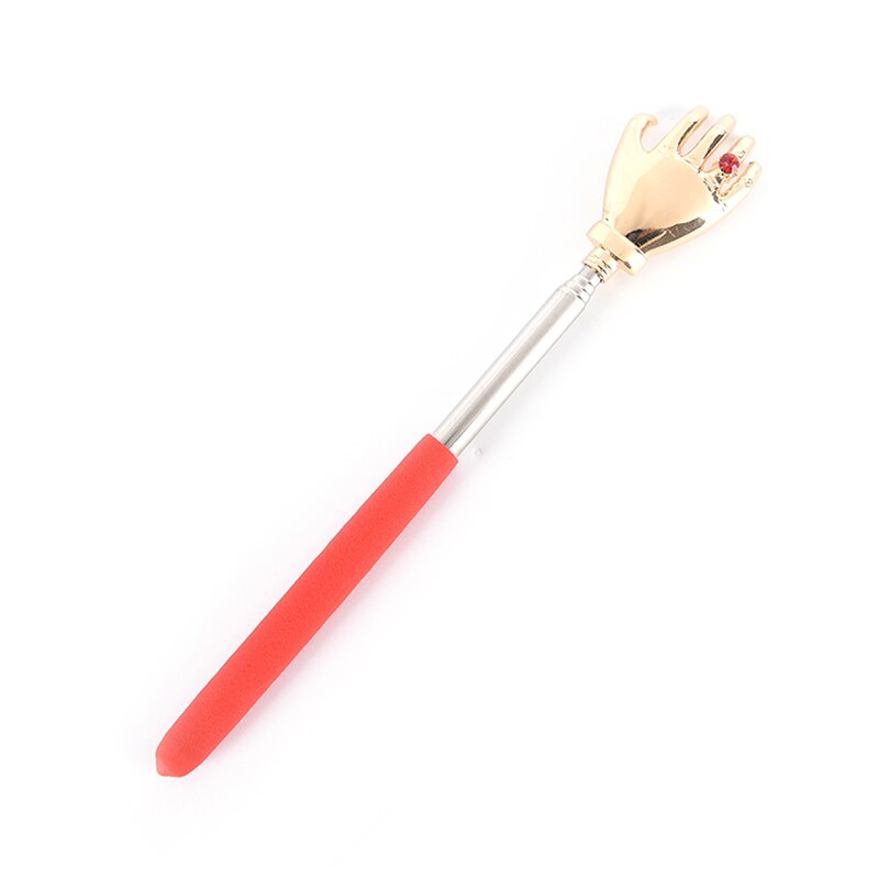 Roestvrijstalen praktische handige penclip rugkrabber telescopische krabmassageset berenklauw jeuk rugkrabber hackle massager: 6