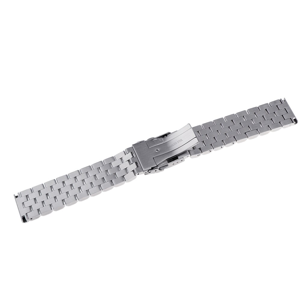 20/22/24mm Stainless Steel Solid Link Watch Band Strap Straight Bracelet