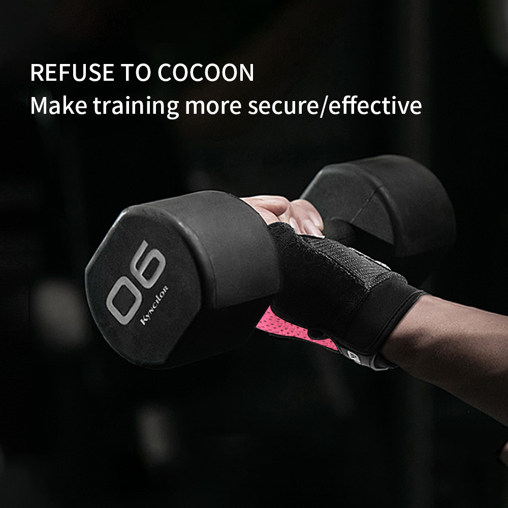 Guantes de medio dedo para gimnasio, Fitness, antideslizantes, con almohadilla de Gel para hombres y mujeres, guantes sin dedos para gimnasio y ciclismo, accesorios para bicicleta