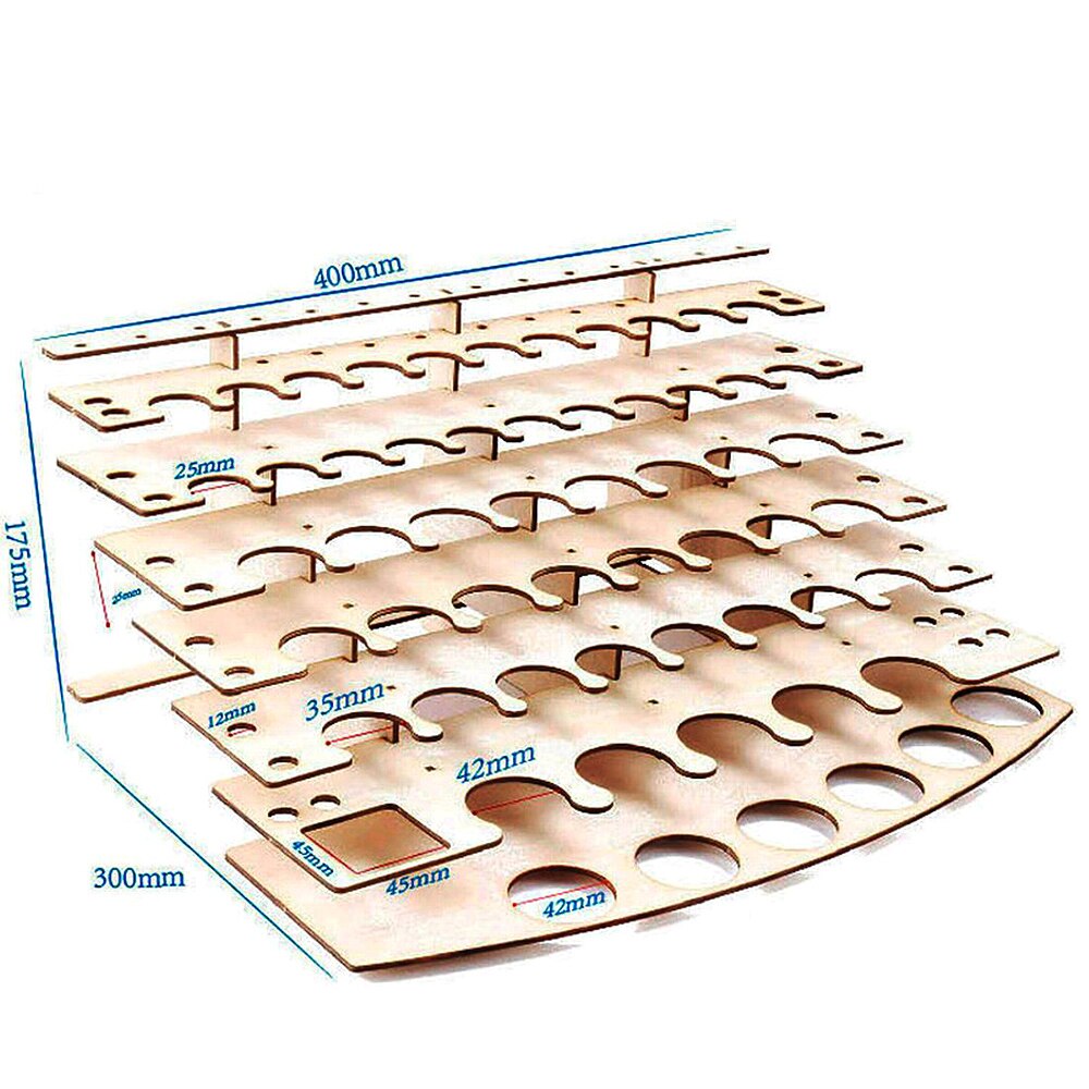 Estante de madera para pintura, soporte de almacenamiento para botellas de tinta de pintura, organizador de pigmentos, soporte para pinturas, pinceles, soporte para herramientas