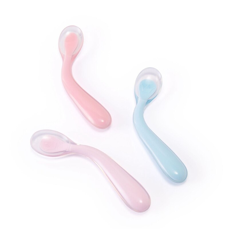 Baby Lepels Voeden Gerechten Servies Flexibele Zachte Siliconen Baby Twist Lepel voor Kinderen Jongens Meisjes Siliconen Lepel Voeden Peuter