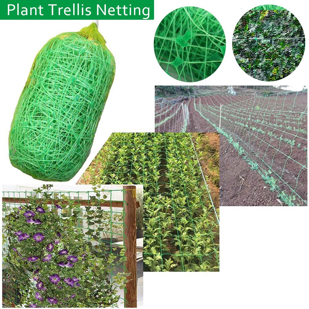 1pc Garden Plants Climbing Net Plastic &amp; Nylon Net Morning Glory Flower Vine Netting Support Net Grow Net Holder Garden Nettin