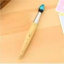 1 Piece Funny Novelty Brush Shape Ballpoint Pen Cute Kawaii Office School Wooden Supplies Stationery Lovely Pretty: Blue