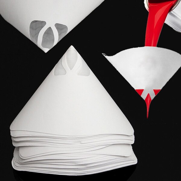 1/30/50 Uds bien papel para pintar filtros tamiz de malla de nailon de filtro neto embudo desechable de pintura de papel filtro de malla cónica en Nylon micras