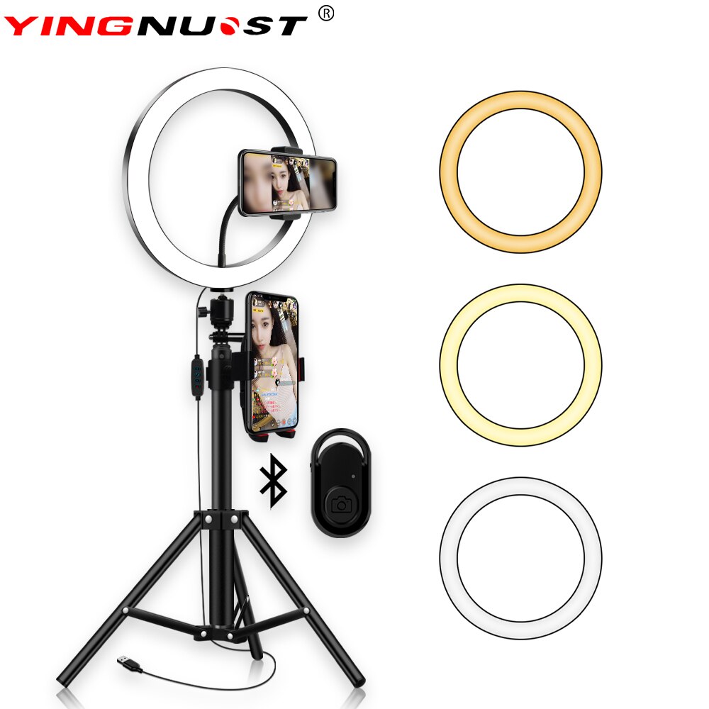 10 zoll 26cm Selfie Porträt LED Ring Licht für Handy, Kamera Video Aufzeichnen, make-up 1,8 m Höhe Stativ Ring Lampe Kit