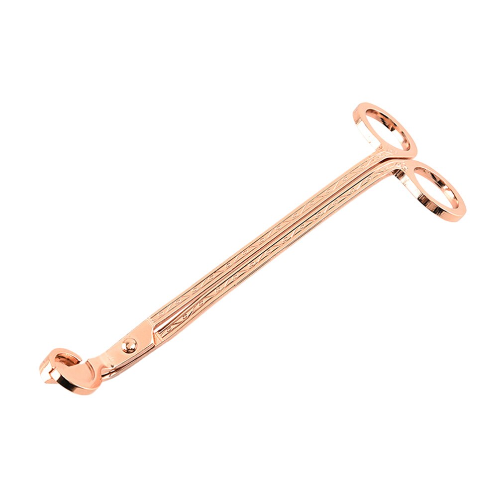 Stainless Steel Candle Wick Trimmer Oil Lamp Trim Scissor Cutter Snuffer Tool Hook Clipper Accessories Home Deco Rose Gold Silve: Rose Gold