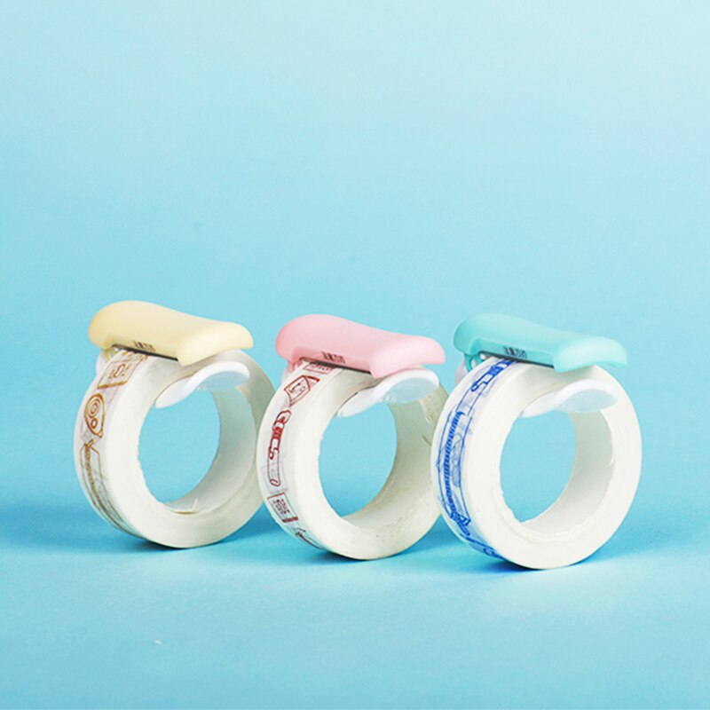 1pcs Japanese KOKUYO Washi Tape Mini Cutter Cutting Clip Light Color Series Stationery Small Hand Tear Tape Cutter