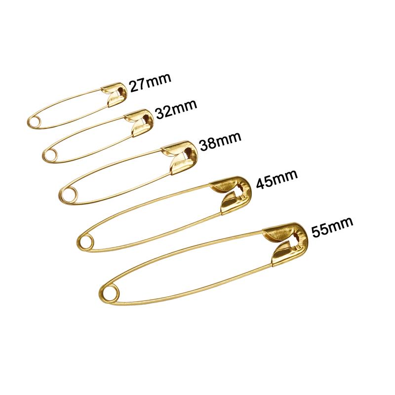 Alfileres de seguridad de , Clip de papel, herramientas de costura DIY, agujas de Metal dorado y plateado, broche de seguridad grande, accesorios, 50 Uds.