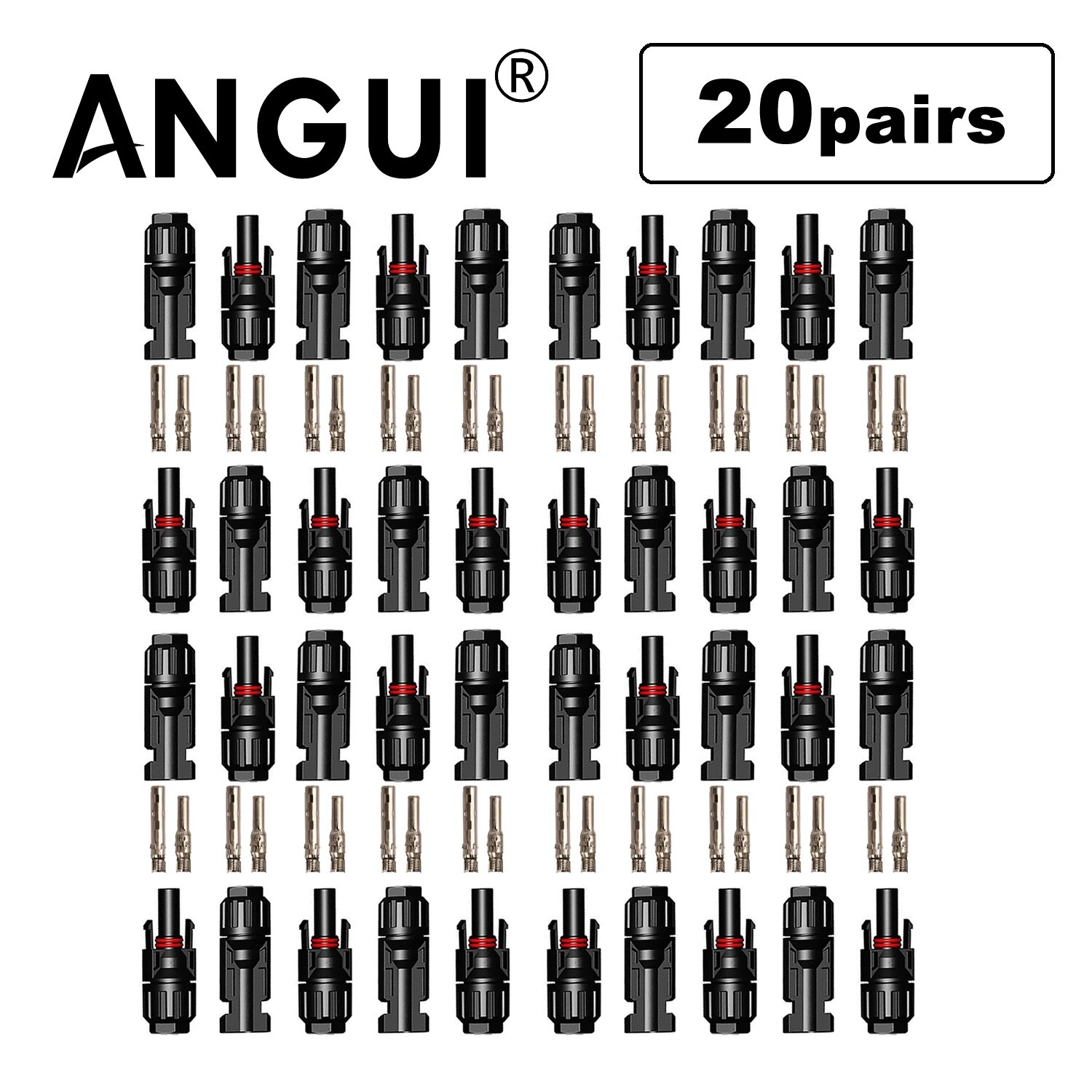 20pairs x PV Connector male female 30A 1000V PV Solar Panel branch series Connect solar system used PV Cable 2.5/4/6mm2